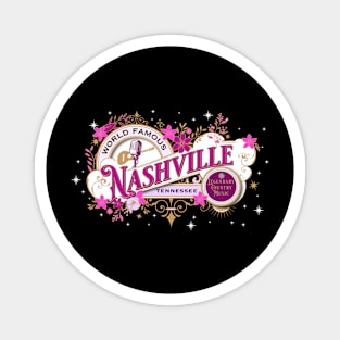 Nashville Graphic Vintage Pink Magnet